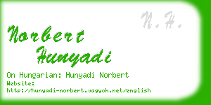 norbert hunyadi business card